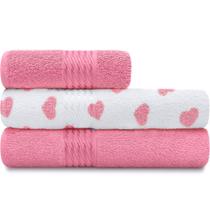 Kit Toalha 3 Peças Banho + Rosto 100% Algodão Felpudo Prisma Dohler - Emcompre
