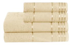 Kit Toalha 4 Peças: Super Absorção, Felpuda e Macia - Ideal para Bordado - 4Premium