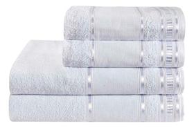 Kit Toalha 4 Peças: Super Absorção, Felpuda e Macia - Ideal para Bordado