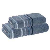 Kit Toalha Banhão e Rosto Lumina Azul Sereno/Azul Karsten Kit Toalha Banhão e Rosto Lumina Azul Sereno/Azul Karsten