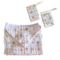 Kit Toalha Banho Bebê Com Capuz e Pano de Boca Soft Fralda Kit Toalha Banho Bebê Com Capuz e Pano de Boca Soft Fralda