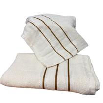 Kit Toalha Banho e Rosto Algodão 280g Secagem Rápida - Bege OffWhite Kit Toalha Banho e Rosto Algodão 280g Secagem Rápida - Bege OffWhite