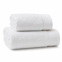 Kit Toalha Banho e Rosto Super Soft 100% Algodão Alta Gramatura 500g Macia e Absorvente Branco Kit Toalha Banho e Rosto Super Soft 100% Algodão Alta Gramatura 500g Macia e Absorvente Branco