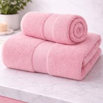 Kit Toalha Banho e Rosto Super Soft 100% Algodão Alta Gramatura 500g Macia e Absorvente Rosa Kit Toalha Banho e Rosto Super Soft 100% Algodão Alta Gramatura 500g Macia e Absorvente Rosa