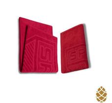 Kit Toalha Banho+ Rosto Jacquard Buettner São Paulo Vermelho