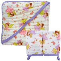 Kit Toalha Banho Soft Bebe Com Capuz + 2 Toalha Pano de Boca Babete Soft 100% Algodão Menino Menina Kit Toalha Banho Soft Bebe Com Capuz + 2 Toalha Pano de Boca Babete Soft 100% Algodão Menino Menina