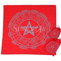 Kit Toalha + Bolsa - Mandala Astrológica Pentagrama Vermelha