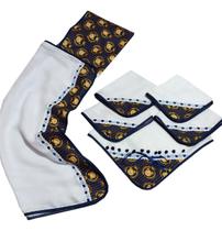 Kit Toalha de Banho + 4 Fraldinha de Boca + 1 Manta Fralda - Mãe e Filho Enxovais