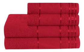 Kit Toalha de Banho 4 Peças Linha Premium com Grande Absorção e Maciez