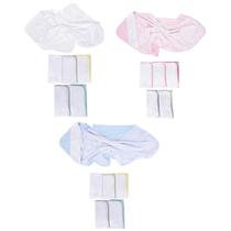 Kit Toalha de Banho Bebe Forro Fralda Capuz Com 5 Panos Boca Pinte Borde Algodão Minasrey Kit Toalha de Banho Bebe Forro Fralda Capuz Com 5 Panos Boca Pinte Borde Algodão Minasrey