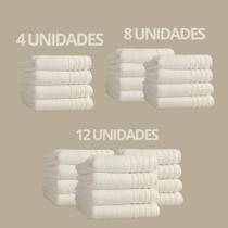 Kit Toalha de Banho Branca Algodão Super Macia Qualidade Premium Hotel Pousada Spa Resort