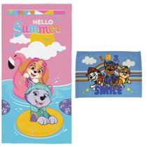 Kit Toalha de Banho e Lancheira Infantil Patrulha Canina Menina Desenho Estampada Aveludada Absorvente Lepper Kit Toalha de Banho e Lancheira Infantil Patrulha Canina Menina Desenho Estampada Aveludada Absorvente Lepper