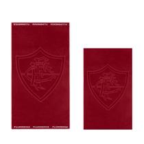 Kit Toalha de Banho e Rosto Aveludada Jacquard de Time Fluminense Vermelho Buettner Kit Toalha de Banho e Rosto Aveludada Jacquard de Time Fluminense Vermelho Buettner