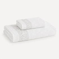 Kit Toalha De Banho E Rosto Karsten 100 Algodão Platina