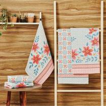 Kit toalha de banho+toalha de rosto estampada-lepper algodão Kit toalha de banho+toalha de rosto estampada-lepper algodão