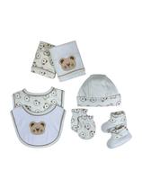 Kit Toalha De Boca Babador Touca Luva E Sapatinho RN saida de maternidade