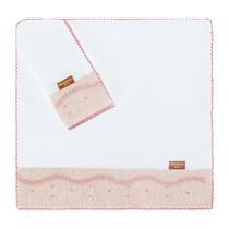 Kit Toalha de Boca Linho - Rose - 02 Peças - Batistela Baby