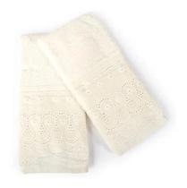 Kit Toalha De Mão Rosto Bordado Lavabo 2Pçs 1 Rosa Renascenc