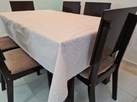 Kit Toalha de Mesa 4Lugares Rendada TNT + Toalha de Cristal