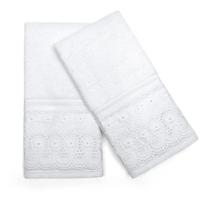 Kit Toalha Lavabo Buettner Renda Renascença 2 Peças Branca