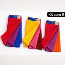 Kit Toalha Microfibra 40x40cm Limpeza 3, 6, 9 ou 12 Panos Alta Absorção Não Risca
