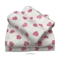 Kit Toalha Prisma Dohler Coraçao 4 Peças Banho Rosto