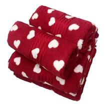 Kit Toalha Prisma Dohler Coraçao 4 Peças Banho Rosto