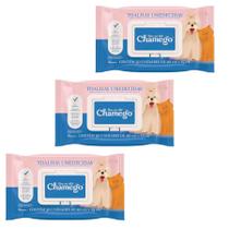 Kit Toalha Umedecida Chamego 3 Pç Para Pets Cães e Gatos Kit Toalha Umedecida Chamego 3 Pç Para Pets Cães e Gatos