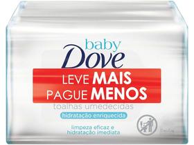 Kit Toalha Umedecida Dove Baby Hidratação - Enriquecida 4 Pacotes com 50 Unidades Cada
