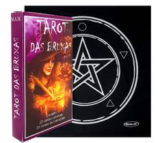 Kit Toalha Wicca Pentagrama Prata e Tarô das Bruxas Kit Toalha Wicca Pentagrama Prata e Tarô das Bruxas