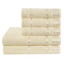 Kit toalhas 2 Banho 3 Rosto barra para bordar Palha Premium