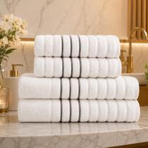 Kit Toalhas Banho e Rosto 4 Peças 100 Algodão Alta Absorção Toque Macio Secagem Rápida Toalha de Banho e Toalha de Rosto Kit Toalhas Banho e Rosto 4 Peças 100 Algodão Alta Absorção Toque Macio Secagem Rápida Toalha de Banho e Toalha de Rosto