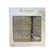 Kit Toalhas Banho E Rosto Bordare 2 Peças Camel Kit Toalhas Banho E Rosto Bordare 2 Peças Camel