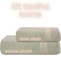 Kit Toalhas Camesa Ícone NanoSoft Banho 85x150 Rosto 45x80 B