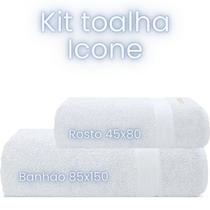Kit Toalhas Camesa Ícone NanoSoft Banho 85x150 Rosto 45x80 B Kit Toalhas Camesa Ícone NanoSoft Banho 85x150 Rosto 45x80 B