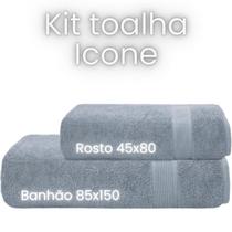 Kit Toalhas Camesa Ícone NanoSoft Banho 85x150 Rosto 45x80 C