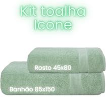 Kit Toalhas Camesa Ícone NanoSoft Banho 85x150 Rosto 45x80 V