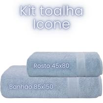 Kit Toalhas Camesa Ícone NanoSoft Banho 85x150 Rosto 45x80