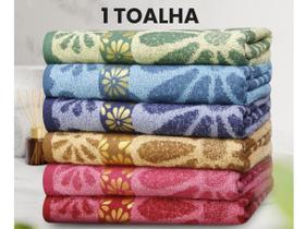 Kit Toalhas de Banho Grande Estampada 140x70cm Toque Macio
