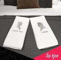 Kit Toalhas de Banho Leia e Han - Star Wars