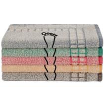 Kit Toalhas Piso Atoalhado Pezinho Estampado