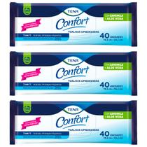 kit Toalhas umedecidas biofral p/ adultos suave e levemente perfumada 3x40unid - Não contém álcool