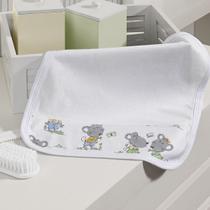 Kit Toalhinha de Boca Com 02 Peças Tecebem Baby Malha 100% Algodão Tom Branco