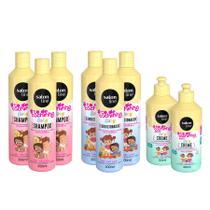 Kit todecachinho Baby 3 Shampoo 3 Condicionador 2 Creme Salon Line