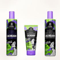 Kit Todo Poderoso Cacheado Corpo Dourado Shampoo 300ml Condicionador 300ml Multifuncional 180ml