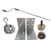 Kit Toldo Cortina Retrátil Redutor Mancal Bucha e Manivela Kit Toldo Cortina Retrátil Redutor Mancal Bucha e Manivela