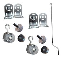 Kit Toldo Cortina Retrátil Redutor Mancal Bucha e manivela