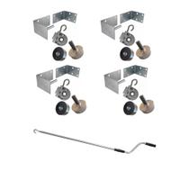 Kit Toldo Cortina Retrátil Redutor Mancal Bucha e manivela