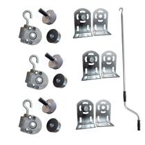 Kit Toldo Cortina Retrátil Redutor Mancal Bucha e Manivela