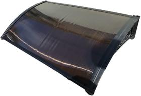 Kit Toldo Policarbonato 1,00X0,60M - Preto Com Fume Kit Toldo Policarbonato 1,00X0,60M - Preto Com Fume